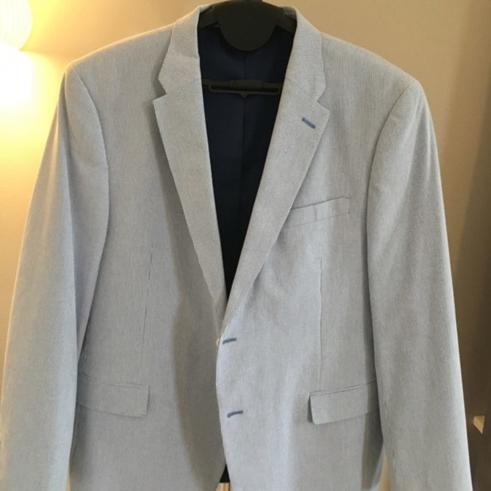 Tommy Hilfiger seersucker blazer 46R 100% Cotton